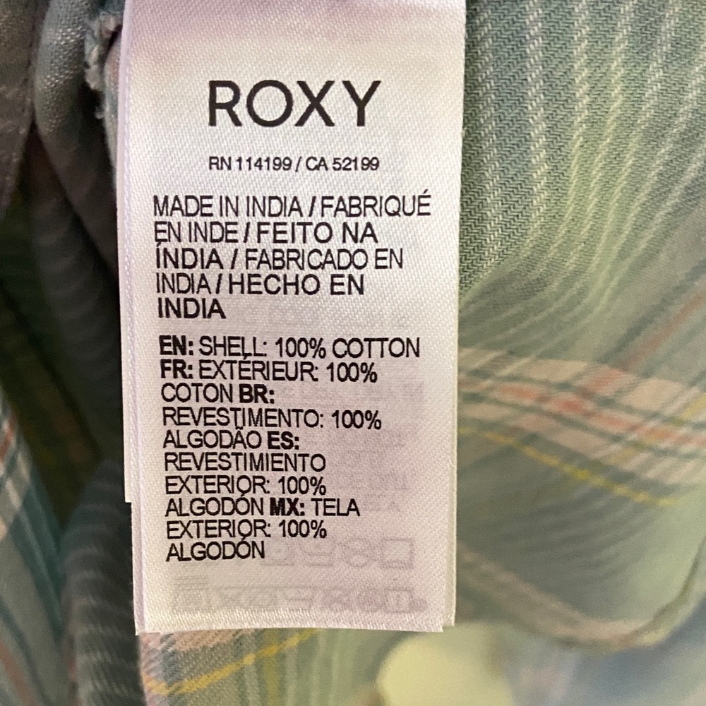 Roxy Plaid Button-Down Shirt - Picture 3 of 3